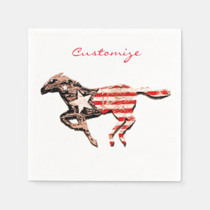 American Flagga Horse Running Thunder_Cove Pappersservett