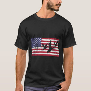 American Flagga Hunting Geese Anka Hoodie Gift 4Th T Shirt