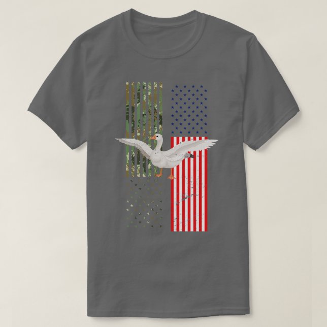 American Flagga Hunting Goose 1 T Shirt (Design framsida)