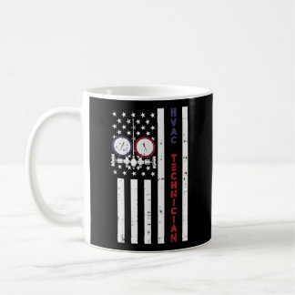 American Flagga Hvac Technician Proud Usa Hvac Tec Kaffemugg