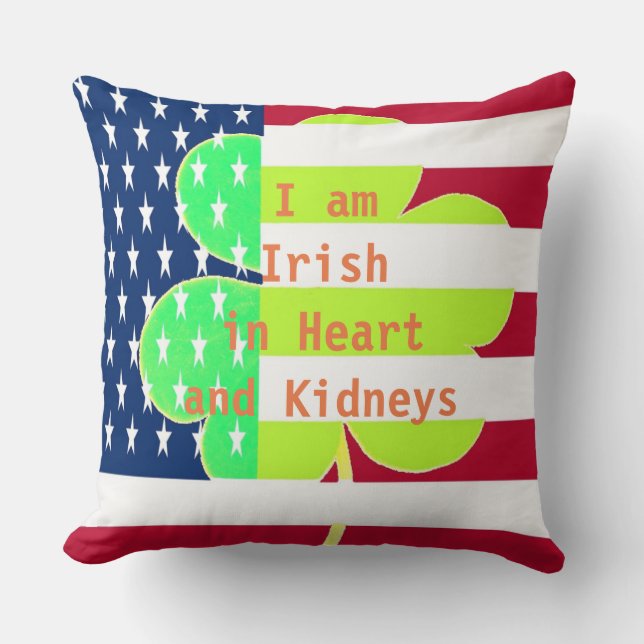 American Flagga Irish Shamrock Klöver St. Patrick Kudde (Framsida)
