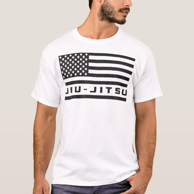 American Flagga Jiu Jitsu Apparel - Jiu Jitsu T Shirt (Framsida)