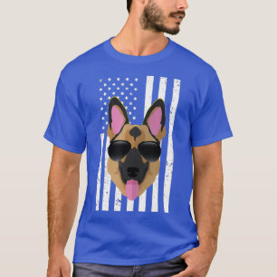 American Flagga K9 Gift Police Hund German Shepher T Shirt