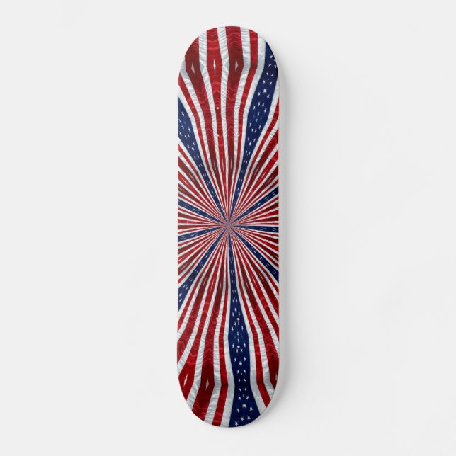 American Flagga Kaleidoscope Abstrakt 2 Skateboard Bräda 21,5 Cm (Framsida)