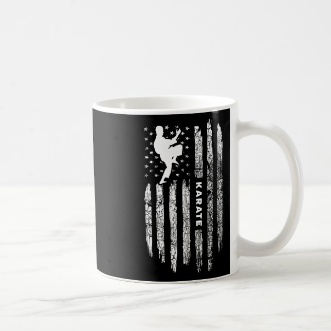 American Flagga Karate Clothing - Karateka Vintage Kaffemugg (Höger)