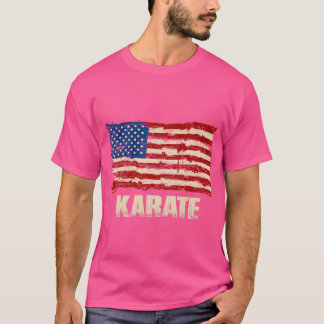 American Flagga Karate - Patriotic Us Karate Gift T Shirt