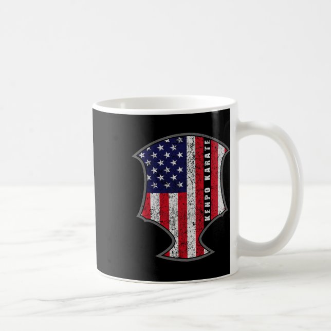 American Flagga Kenpo Karate Fighter Patriotic Nov Kaffemugg (Höger)