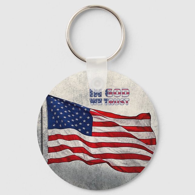 American Flagga Keychain Nyckelring (Framsida)