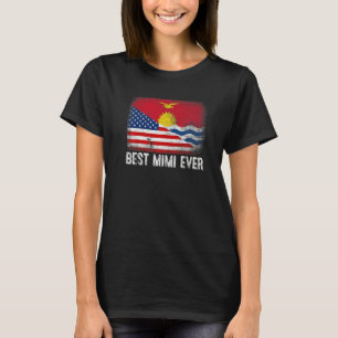 American Flagga & Kiribati Flagga Best Mimi någons T Shirt
