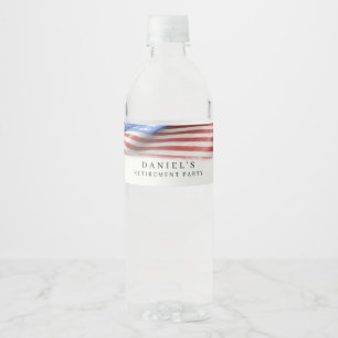 American Flagga Label Vattenflaska Etikett