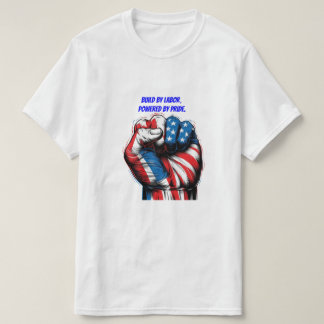 American Flagga Labour Day in Rött vitt blått T-Sh T Shirt