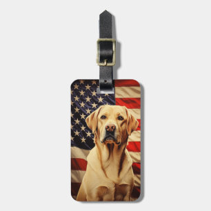 American Flagga Labrador Bagagebricka