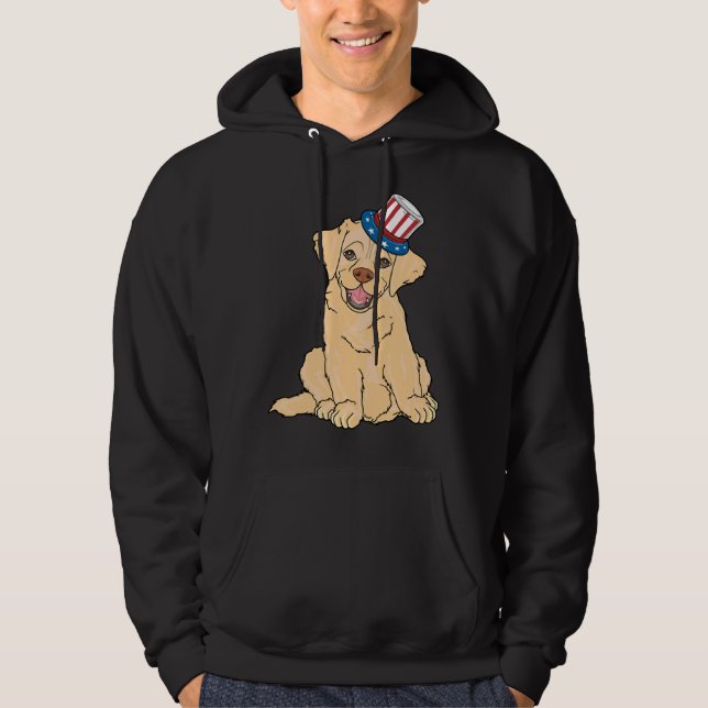 American Flagga Labrador Hoodie (Framsida)