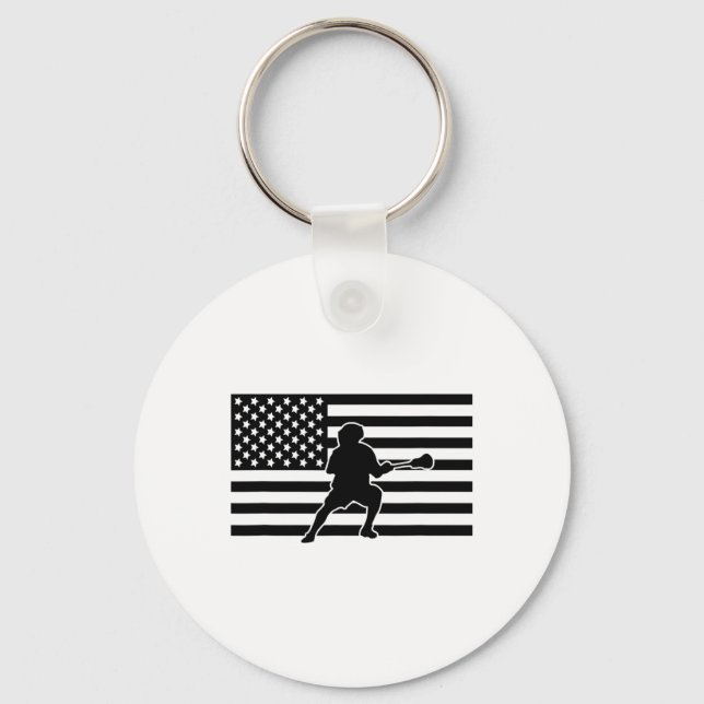 American Flagga Lacrosse Apparel - Lacrosse Nyckelring (Framsida)