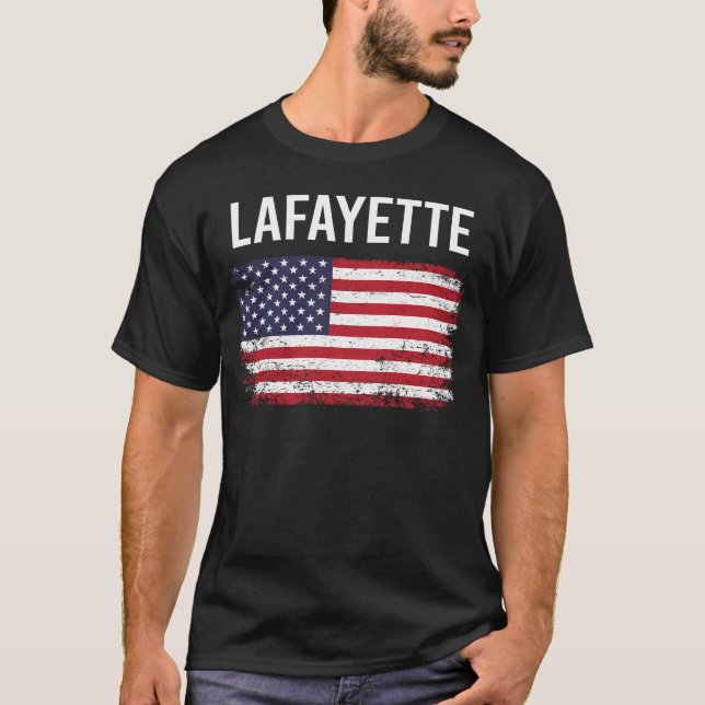 American Flagga Lafayette T Shirt (Framsida)