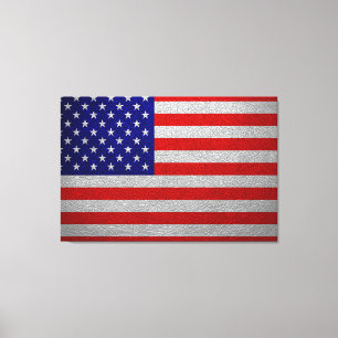 American Flagga Leather Canvastryck