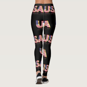 American Flagga Leggings - USA - Patriotic