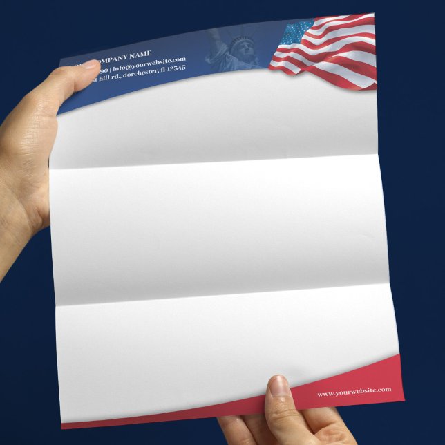 American Flagga Letterhead Brevhuvud (Skapare uppladdad)