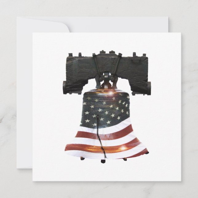 American Flagga Liberty Bell Inbjudningar (Framsida)