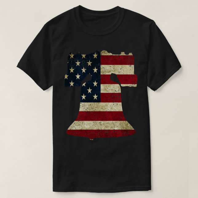 American Flagga Liberty Bell T Shirt (Design framsida)