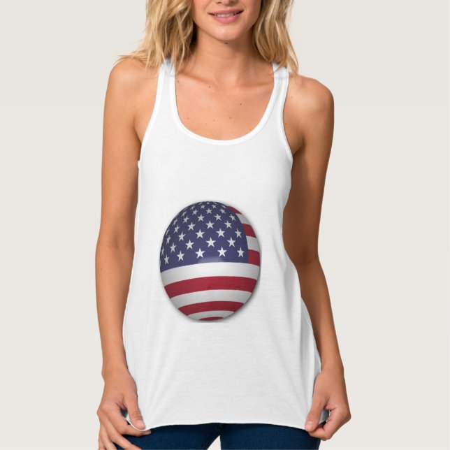 AMERICAN FLAGGA LINNE MED RACERBACK  (Framsida)
