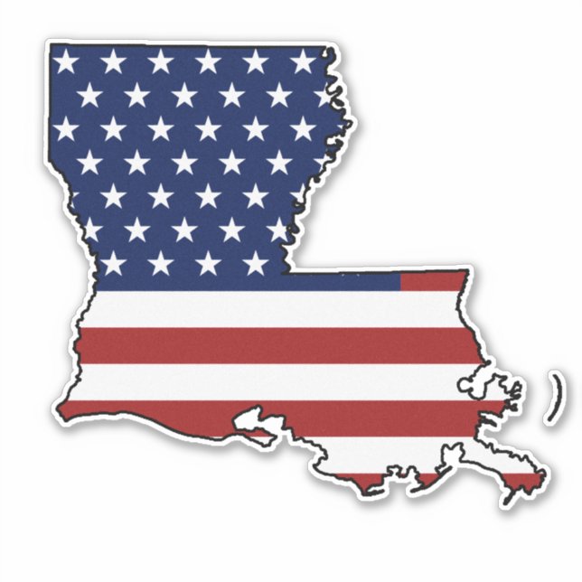 American Flagga Louisiana Klistermärken (Framsida)