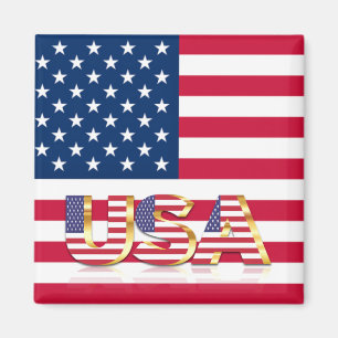 American Flagga Magnet USA