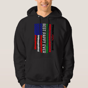 American Flagga Malawi Flagga Best Pappy All Famil Hoodie