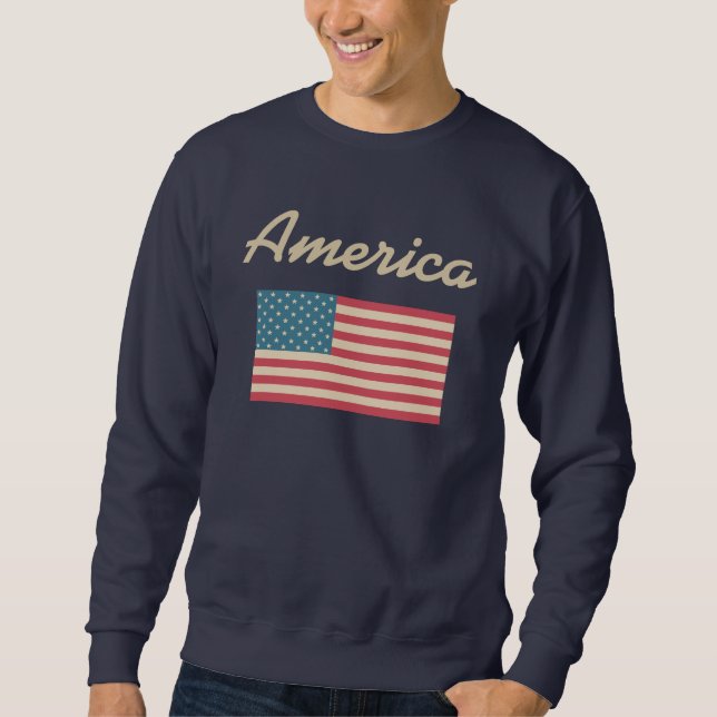 American Flagga Manar Shirt Sweatshirt Gift presen (Framsida)