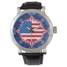 American Flagga Mandelbrot Armbandsur
