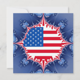 American Flagga Mandelbrot Inbjudningar