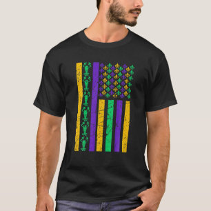 American Flagga Mardi Gras Costume Mardi Gras Craw T Shirt
