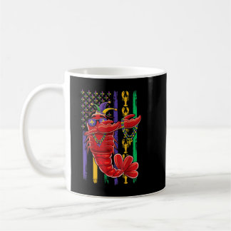 American Flagga Mardi Gras Kräftor Dabbing 2022 Co Kaffemugg