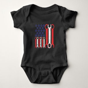 American Flagga Mechanic Verktyg USA Kärlek Craft T Shirt