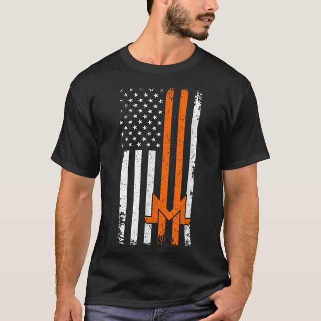 American Flagga Monero USA Coin Blockchain Crypto T Shirt (Framsida)
