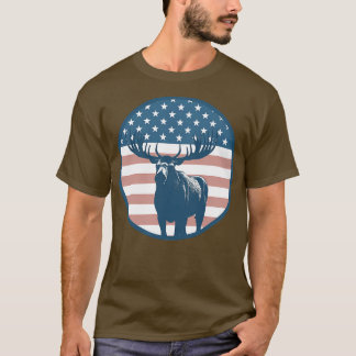 American Flagga Moose 2 T Shirt