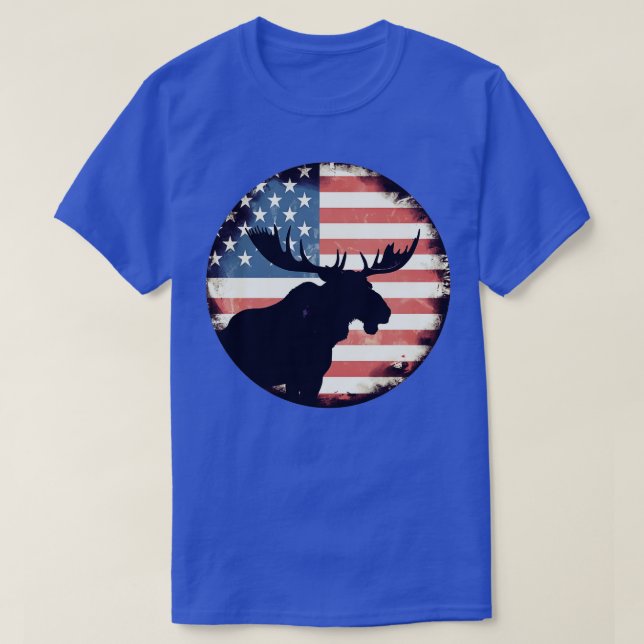 American Flagga Moose T Shirt (Design framsida)