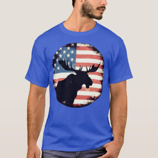 American Flagga Moose T Shirt