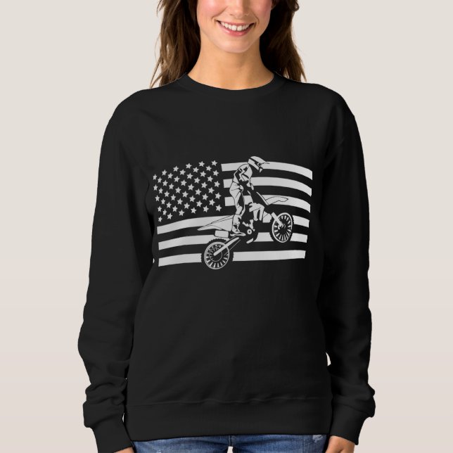 American Flagga Motocross Apparel - Motocross Dirt T Shirt (Framsida)