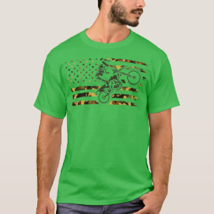 American Flagga Motocross Biker American Flagga Di T Shirt