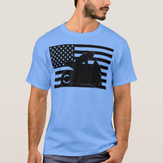 American Flagga Motorcle Apparat - Biker Motorcycl T Shirt