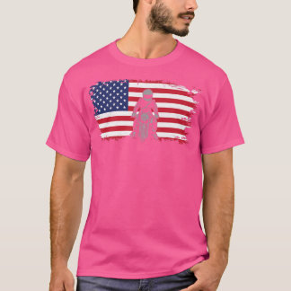 American Flagga Motorcle Apparat - Biker Motorcycl T Shirt