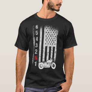 American Flagga Motorcle T Shirt