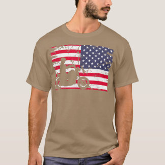 American Flagga Motorcycle Biker180 T Shirt