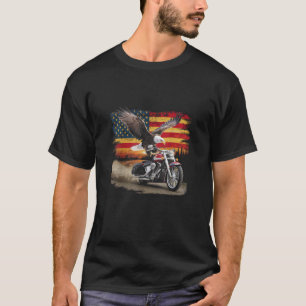 American Flagga Motorcycle Tshirt USA flagga Biker T Shirt