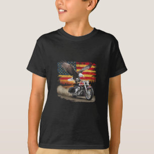 American Flagga Motorcycle Tshirt USA flagga Biker T Shirt