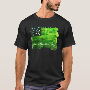 American Flagga Mountain Boys Military Vermont T Shirt