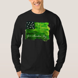 American Flagga Mountain Boys Military Vermont T Shirt