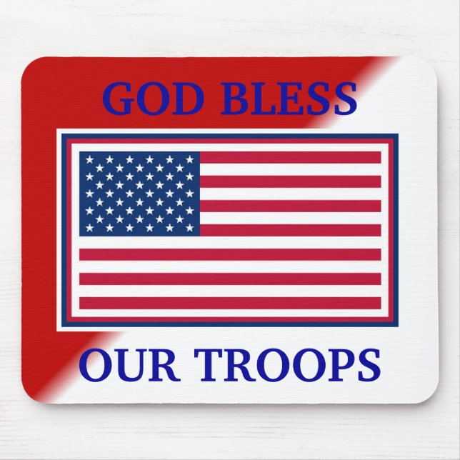 American Flagga Mouse Pad - Anpassningsbar Musmatta (Framsidan)