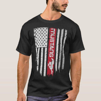 American Flagga Mustang T Shirt